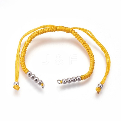 Nylon Cord Braided Bead Bracelets Making BJEW-F360-FP22-1