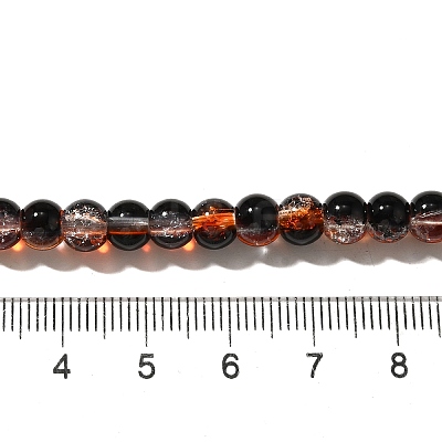 Crackle Glass Beads Strands CCG-C002-6mm-02-1
