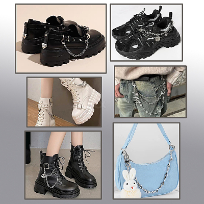 4Pcs 2 Styles Alloy Shoes Charms HJEW-GA00029-1