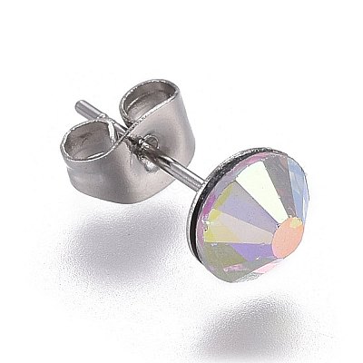 304 Stainless Steel Stud Earrings EJEW-L205-03B-1