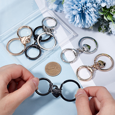 6Pcs 3 Colors Alloy Keychain Clasps FIND-SC0014-43-1