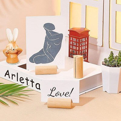 20Pcs Pine Wood Cards Display Holder ODIS-OC0001-59-1