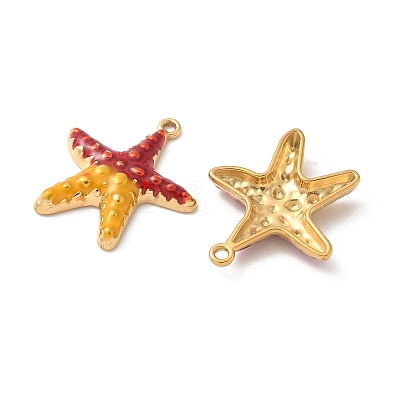 304 Stainless Steel Enamel Pendants STAS-I351-22G-02-1