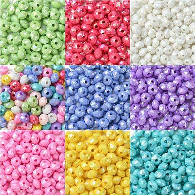 Opaque Acrylic Beads MACR-YW0003-55H-1