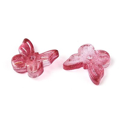 Transparent Spray Painted Glass Charms X-GLAA-T016-22F-1