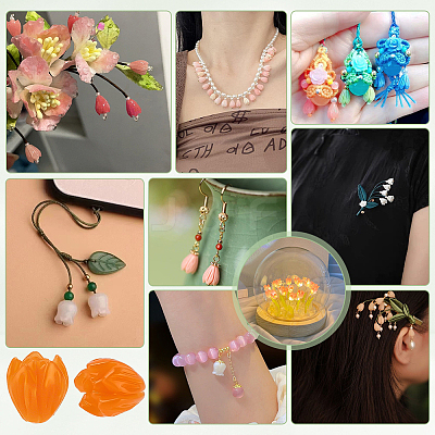 150Pcs Opaque Resin Beads RESI-PH0002-76B-1