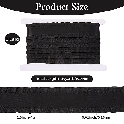10 Yards Polyester Ruffled Lace Ribbon DIY-CY0001-23B-1