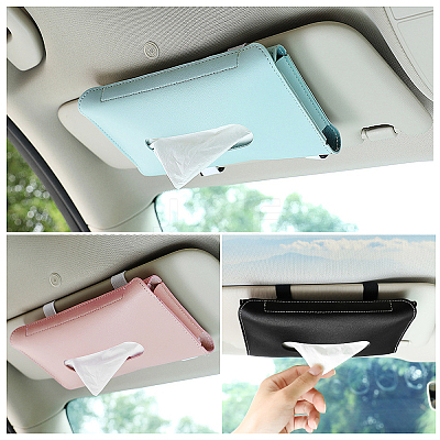 Imitation Leather Car Tissue Bag AJEW-GF0002-52C-1