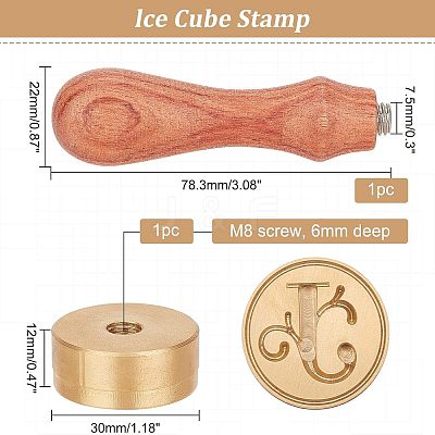 1Pc Brass Stamp Head DIY-OC0008-66J-1