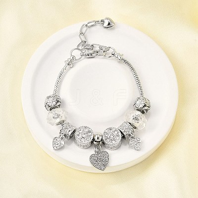 Alloy European Beads Charm Bracelets BJEW-F495-15P-1