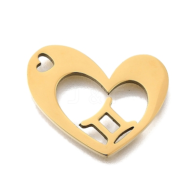 201 Stainless Steel Pendants STAS-A116-01G-03-1