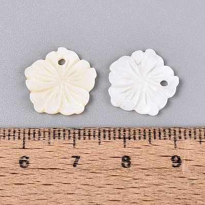 Natural Freshwater Shell Carved Pendants SHEL-Q028-08-1