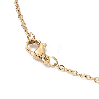 Natural Paua Shell Pendant Necklaces NJEW-JN05141-06-1
