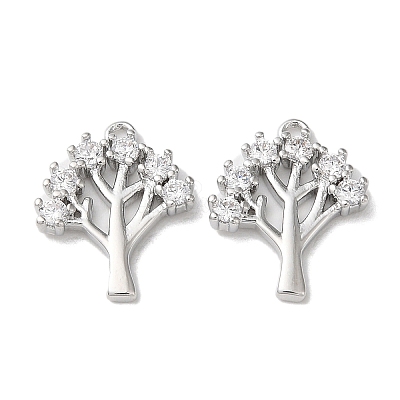 Brass Micro Pave Cubic Zirconia Pendants KK-F862-09P-1