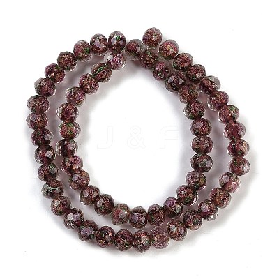 Handmade Gold Sand Lampwork Beads Strands LAMP-R141-10mm-27-1