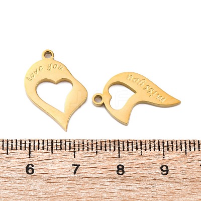 304 Stainless Steel Split Pendants LS-STAS-H235-03C-G-1