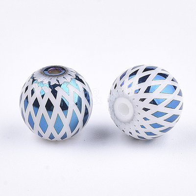 Electroplate Glass Beads X-EGLA-S178-07C-1