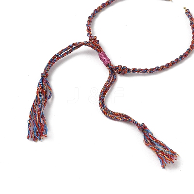 Braided Cotton Cord Bracelet Making MAK-L043-02G-18-1