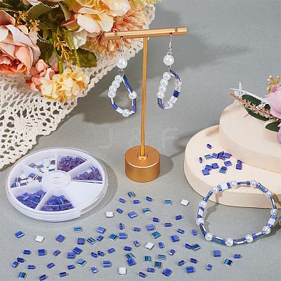 400Pcs 3 Style 2-Hole Glass Seed Beads SEED-CN0001-23-1