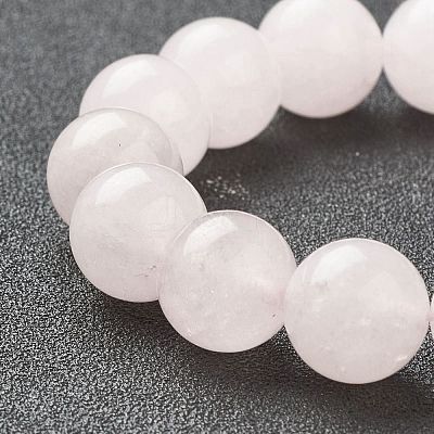 Natural Rose Quartz Beaded Stretch Bracelets BJEW-A117-E-11-1