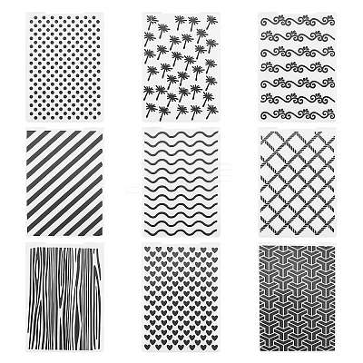 Plastic Embossing Folders DIY-GL0001-14-1