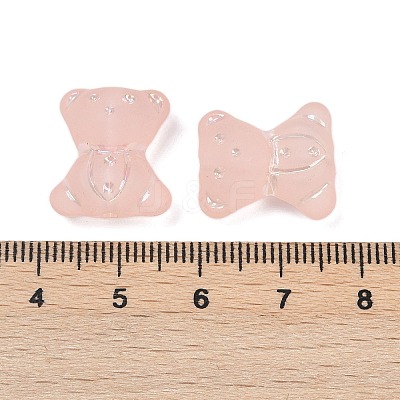 Frosted Transparent Acrylic Beads OACR-P029-20B-02-1