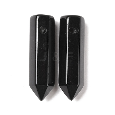 Natural Obsidian Pointed Pendants G-D460-01N-1