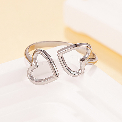 304 Stainless Steel Cuff Open Rings WGD404C-01-1