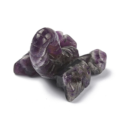 Natural Amethyst Carved Healing Scorpion Figurines DJEW-M008-01C-1