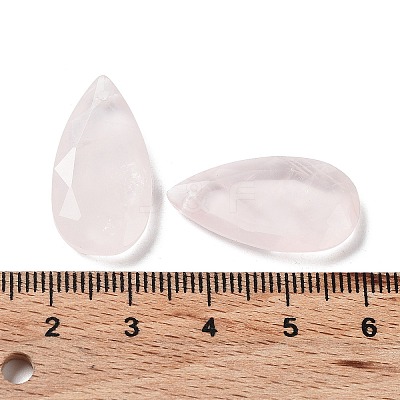 Natural Rose Quartz Faceted Pendants X-G-D082-01G-1
