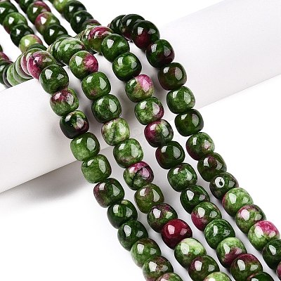 Dyed Natural White Jade Beads Strands G-T138-D22-1