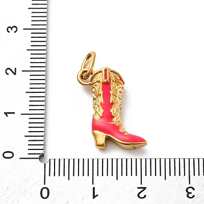 304 Stainless Steel Enamel Pendants STAS-I331-27G-1