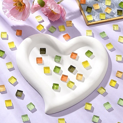 8 Colors 20Pcs Transparent Glass Cabochon GLAA-YW0003-66A-1