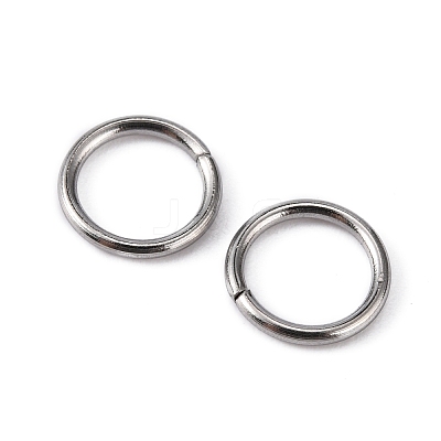 Tarnish Resistant 304 Stainless Steel Open Jump Rings X-STAS-Q186-02-8x1mm-1