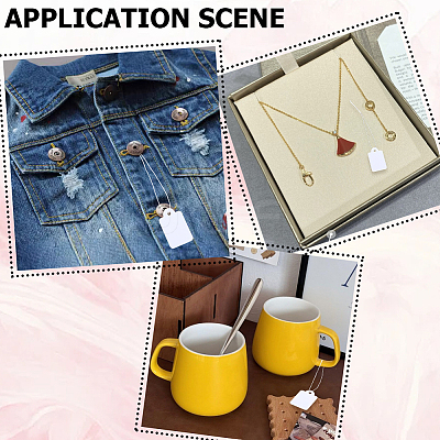 600Pcs Paper Blank Price Tags with Cord DIY-CY0002-29A-1