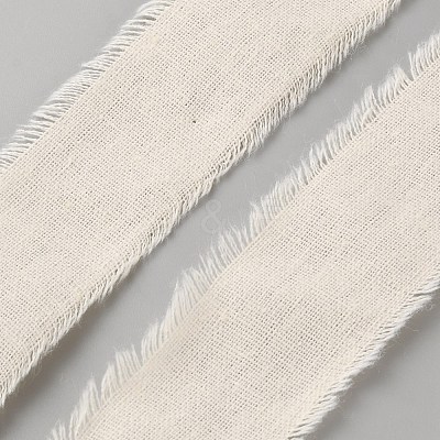 Cotton Frayed Ribbons OCOR-WH0036-46B-1