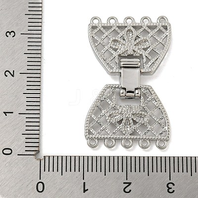 Brass Fold Over Clasps KK-N254-117P-01-1