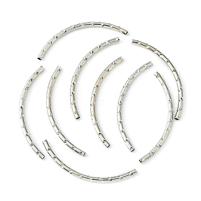 Brass Curved Tubes Beads KK-B793-N-1