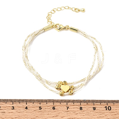 Polyester Multi-Strand Bracelets FB-CBA983F-02G-1