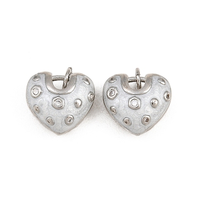 Brass Micro Pave Clear Cubic Zirconia Charms CU-CBAA571-12P-1