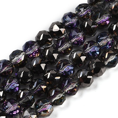 Transparent Electroplate Glass Beads Strands X-EGLA-N002-34C-C21-1