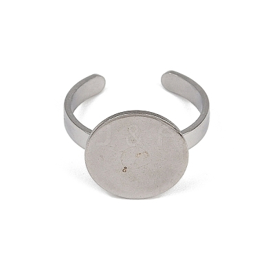 304 Stainless Steel Cuff Ring Components STAS-D372-04P-05-1