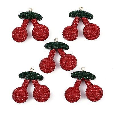 Alloy Clay Rhinestone Pendants LS-RB-P038-05B-G-1