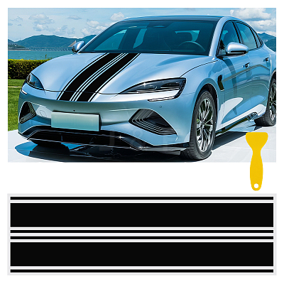 Paper Car Hood Cover Sticker DIY-WH0019-78-1