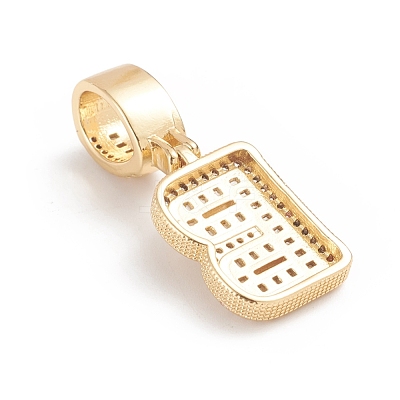Brass Micro Pave Cubic Zirconia Pendants ZIRC-G165-13G-B-1