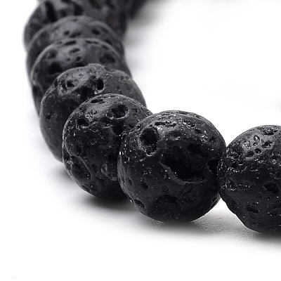 Natural Lava Rock Beads Strands G-S259-11-6mm-1