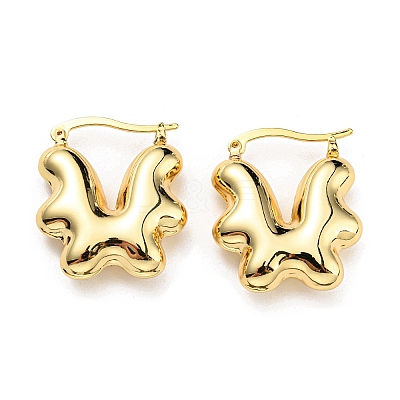 Flower Hoop Earrings EJEW-G355-08G-1