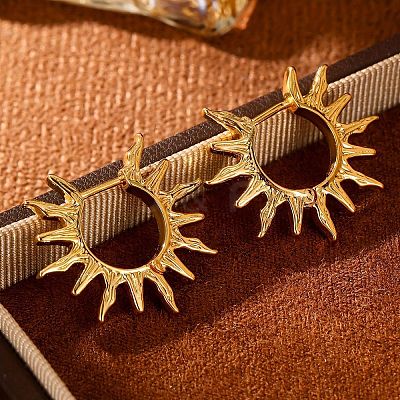 Brass Hoop Earrings EJEW-Z143-01G-1