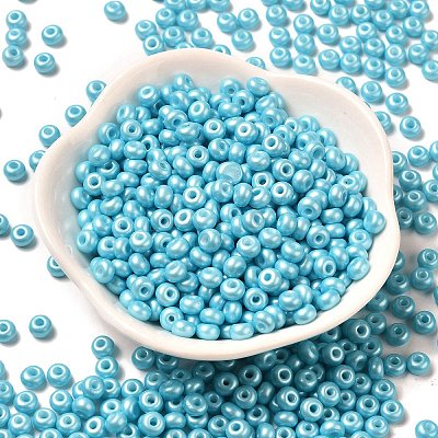 Baking Paint Luster Glass Seed Beads SEED-B001-04A-03-1