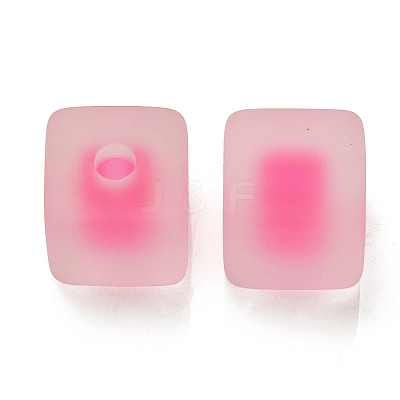 Frosted Acrylic European Large Hole Beads OACR-G012-14F-1
